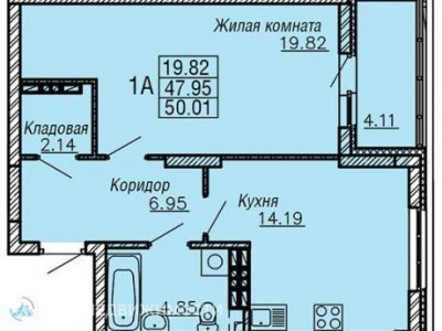 1-к. кв. ЖК Рио, 41 м2, 13/23 эт. 1-к. кв. ЖК Рио, 41 м2, 13/23 эт.