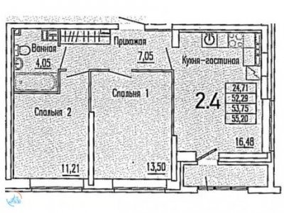 2-к. кв., ЖК Nova Park, 55 м2, 21 эт. 2-к. кв., ЖК Nova Park, 55 м2, 21 эт.