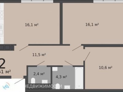 2-к. кв. ЖК Татлин, 61 м2, 5/35 эт. 2-к. кв. ЖК Татлин, 61 м2, 5/35 эт.