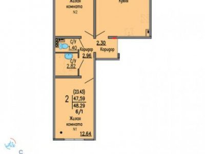 2-к. кв ЖК Мичуринский, 61 м2, 5/5 эт. 2-к. кв ЖК Мичуринский, 61 м2, 5/5 эт.
