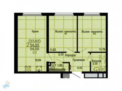 2-к. кв ЖК Мичуринский, 54 м2, 3/4 эт. 2-к. кв ЖК Мичуринский, 54 м2, 3/4 эт.