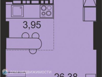 ЖК Сириус, 35 м2, 3/26 эт.