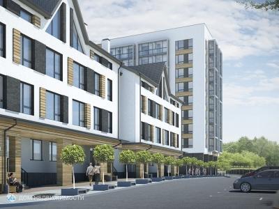 ЖК Гринвуд, 1-комнатная квартира, 54 м2, 3/4 эт.